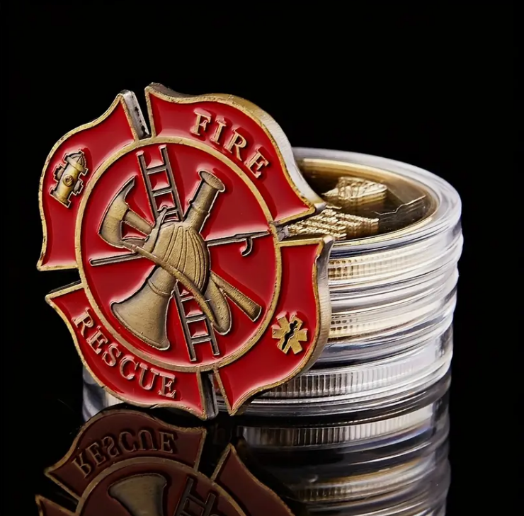 Firefighter Commemorative Challenge Coin