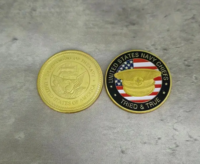 United States Navy Chiefs Souvenir Coin - "Tried and True" Eagle Pattern