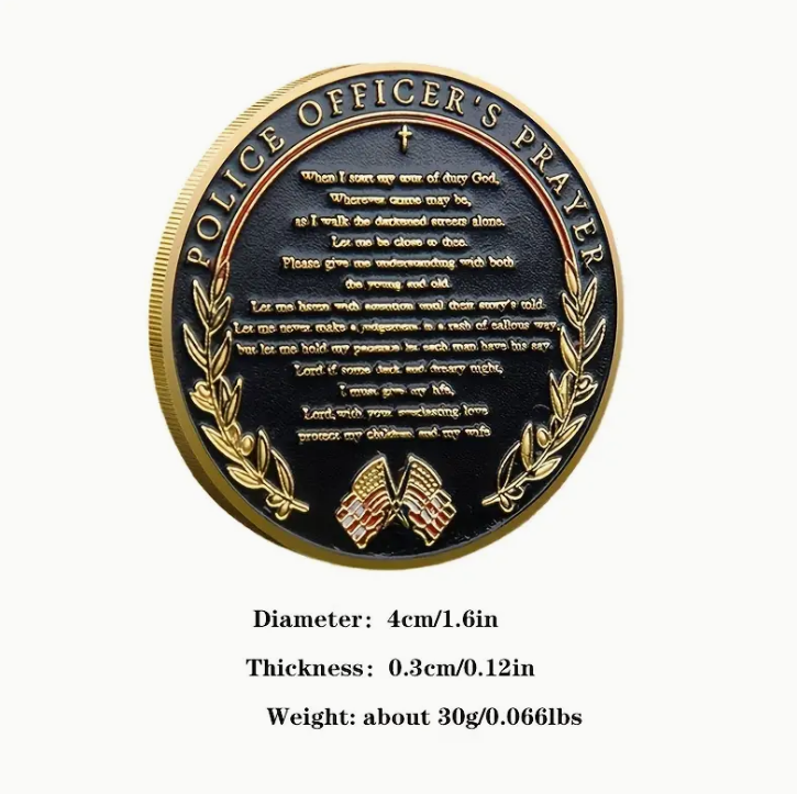 Police Officer's Prayer Collection Coin - Matthew 5:9 - Blessed are the Peacemakers