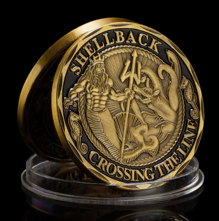 United States Navy Shellback - Crossing The Line Collectible Challenge Coin
