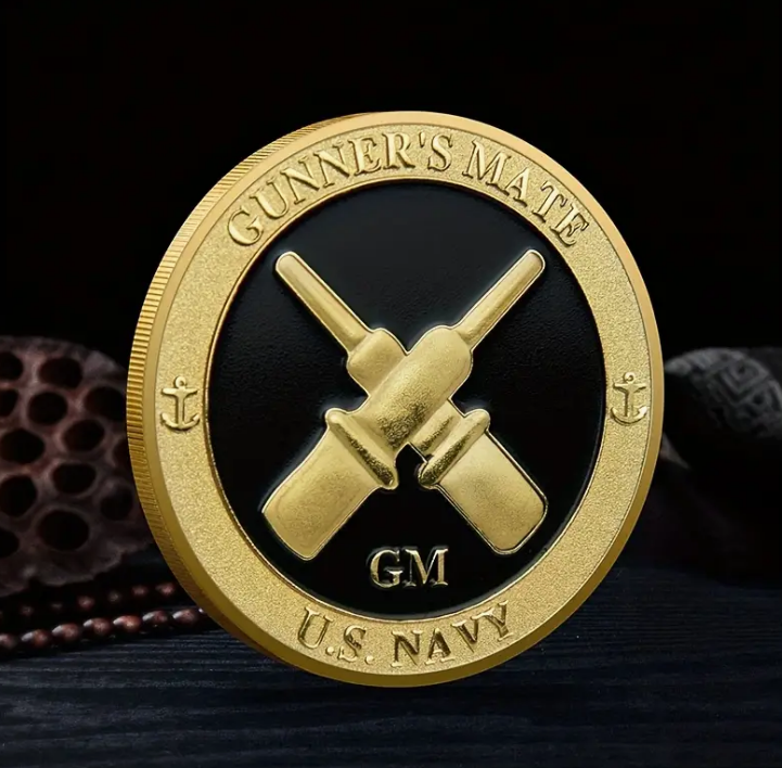 United States Navy Gunner's Mate (GM) - Proudly Serving Our Nation Challenge Coin