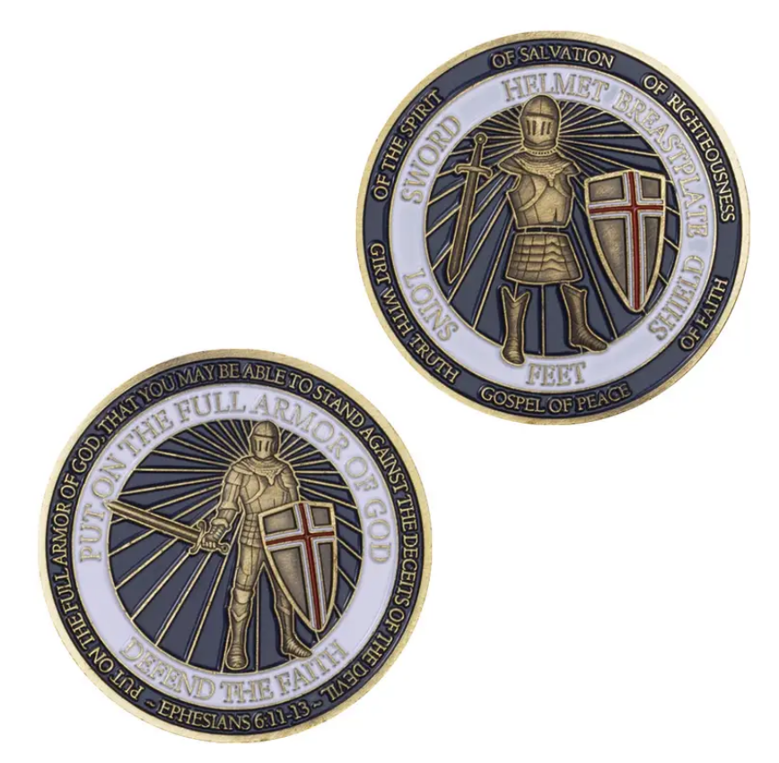 Put On The Full Armor Of God Challenge Coin - Christian Defend The Faith Commemorative Coin