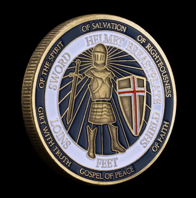 Put On The Full Armor Of God Challenge Coin - Christian Defend The Faith Commemorative Coin