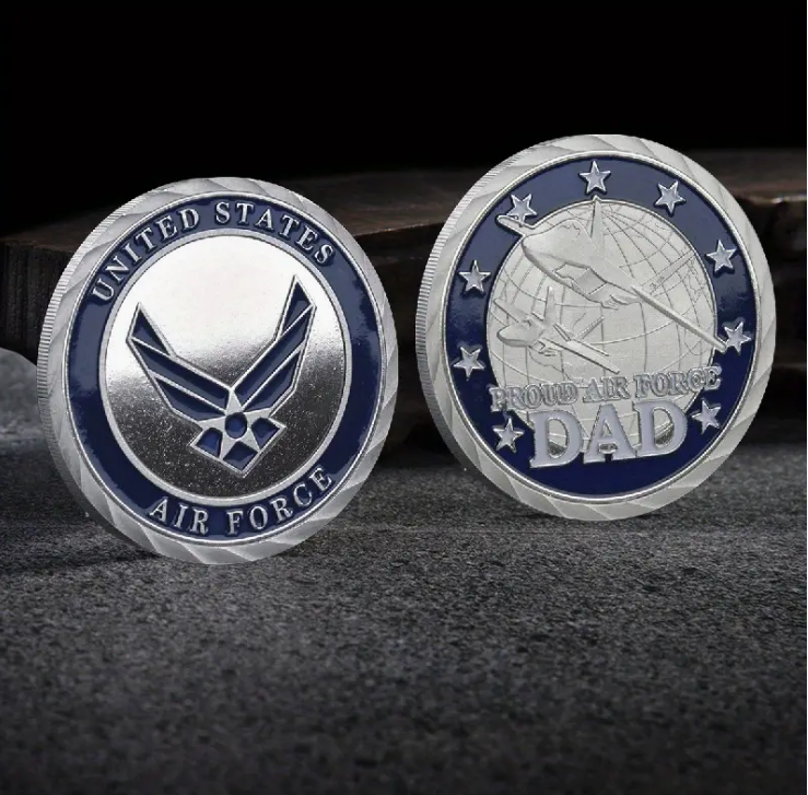 United States Air Force Proud Air Force Dad Challenge Coin