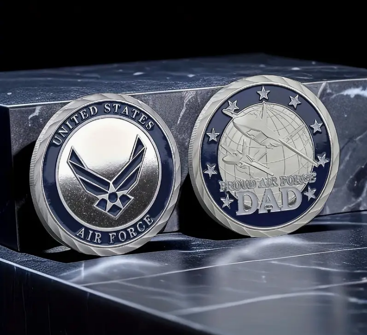 United States Air Force Proud Air Force Dad Challenge Coin