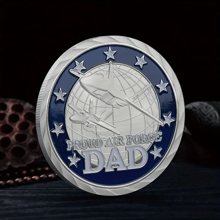 United States Air Force Proud Air Force Dad Challenge Coin