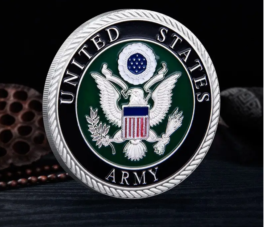 US Army Challenge Coin with Hero's Valor Prayer
