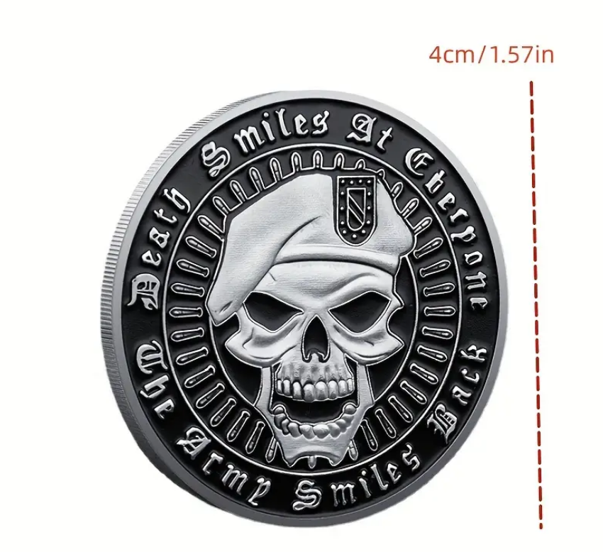 U.S. Coast Guard Silvery-Plated Colorful Skulls Series