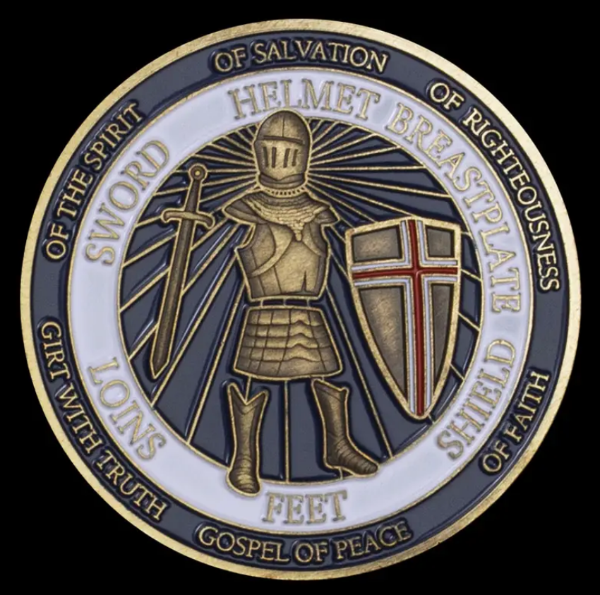 Put On The Full Armor Of God Challenge Coin - Christian Defend The Faith Commemorative Coin