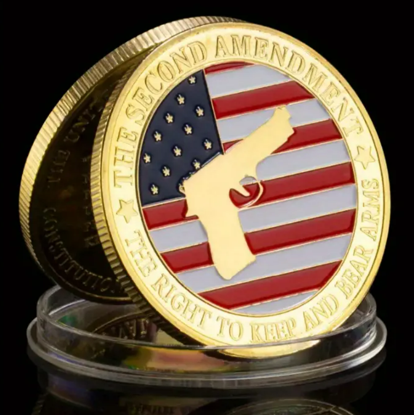 The Second Amendment Souvenir: The Right to Keep and Bear Arms Gun Coin Challenge Commemorative Coin