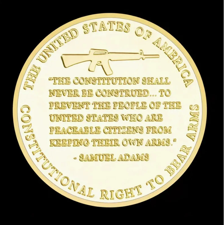 The Second Amendment Souvenir: The Right to Keep and Bear Arms Gun Coin Challenge Commemorative Coin