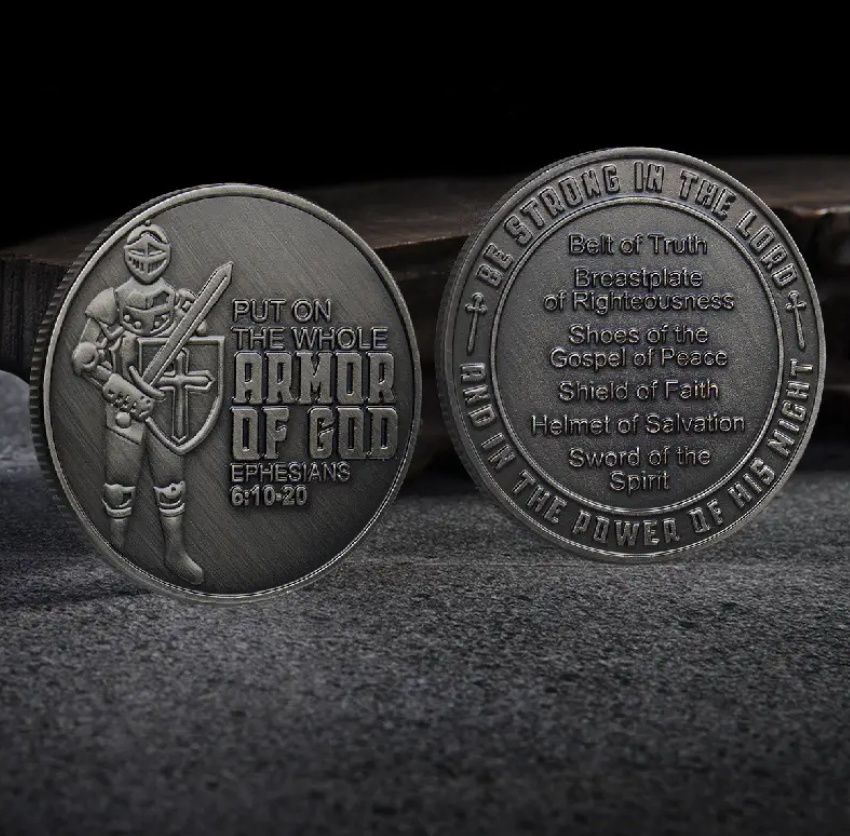 Put On The Armor Commemorative Coin - Challenge Coin, Ephesians 6:10-20, Be Strong in the Lord and the Power of His Might