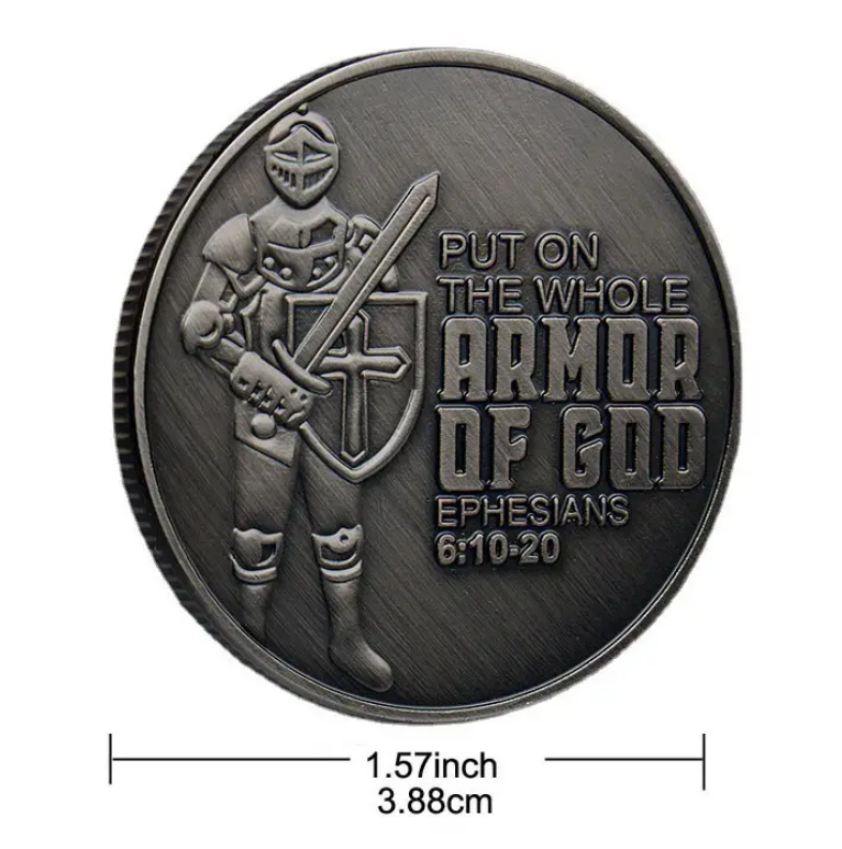 Put On The Armor Commemorative Coin - Challenge Coin, Ephesians 6:10-20, Be Strong in the Lord and the Power of His Might